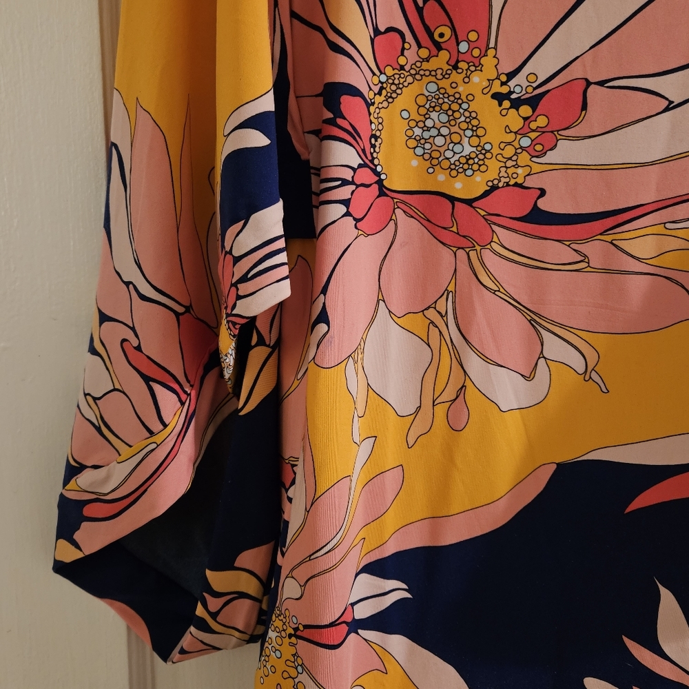 Trina Turk 'Breeze' Draped-Sleeve Tunic Swimsuit Cover-Up, Multicolor NWT - Picture 16 of 16